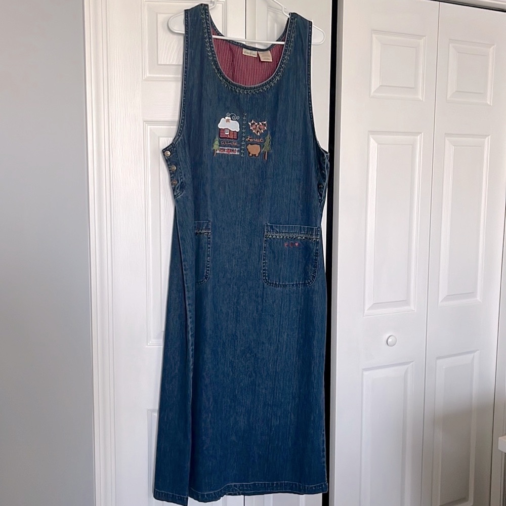 Bobby Brooks Vintage Denim Dress XL Maxi